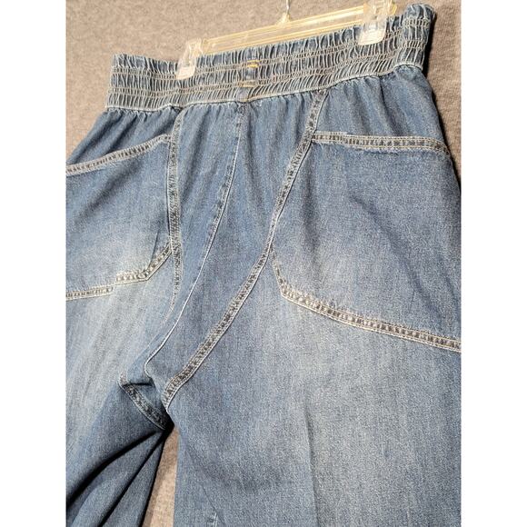 Free People x One Teaspoon Parachute Denim Jeans  Pull-On Light Wash Plus Sz XXL - Picture 11 of 16